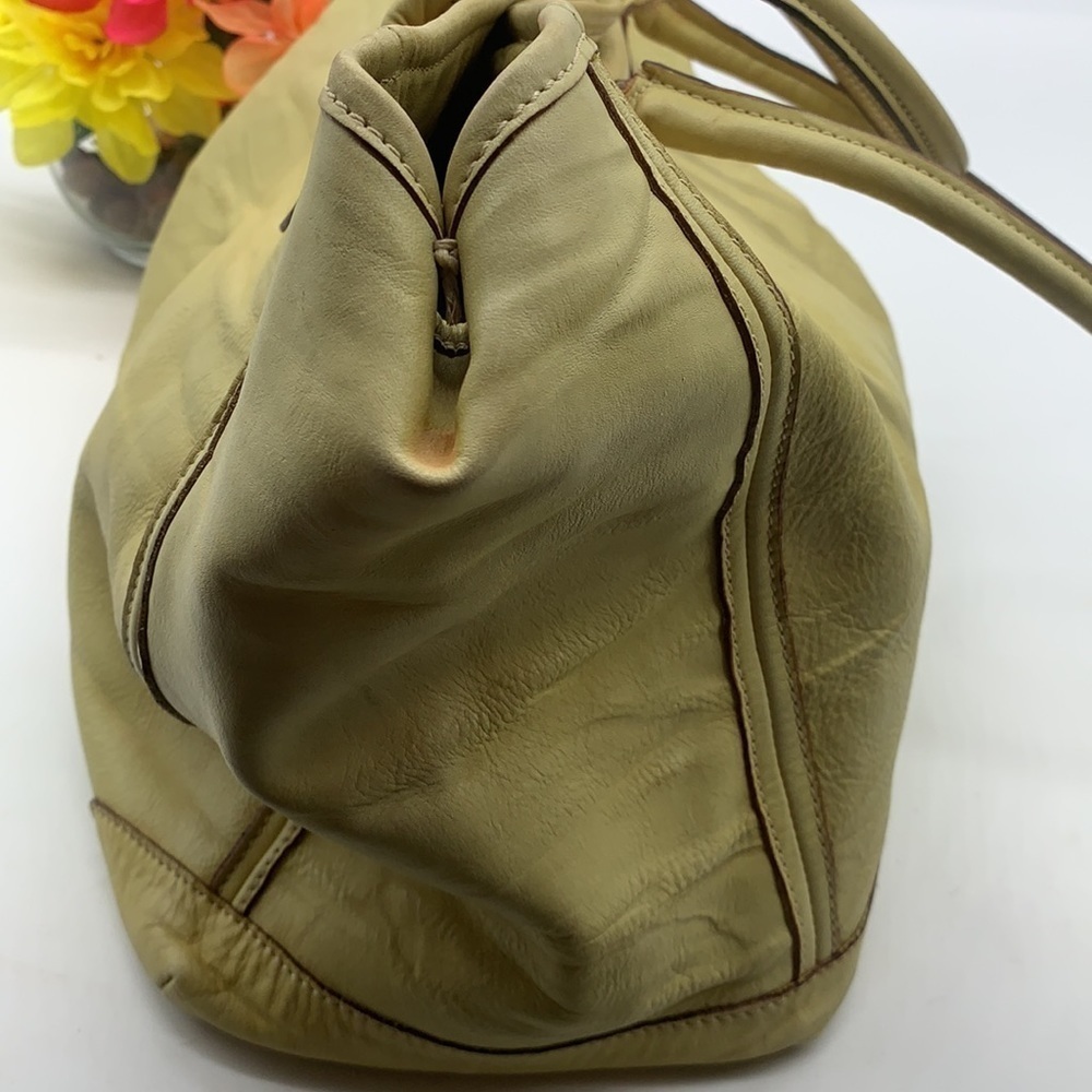 Falorni Italia Le Borse Yellow Leather shoulder Bag. LP1464 - Picture 4 of 11